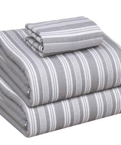 Juego de Sábanas de Franela RUVANTI Tamaño -Gris