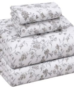Juego de sábanas de franela King Size -Vintage Flora