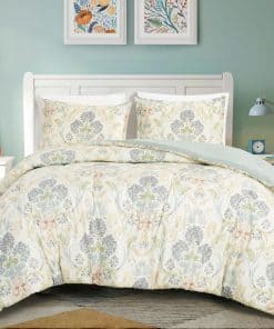 Juego de edredón floral Chezmoi Collection Alyssa de 3