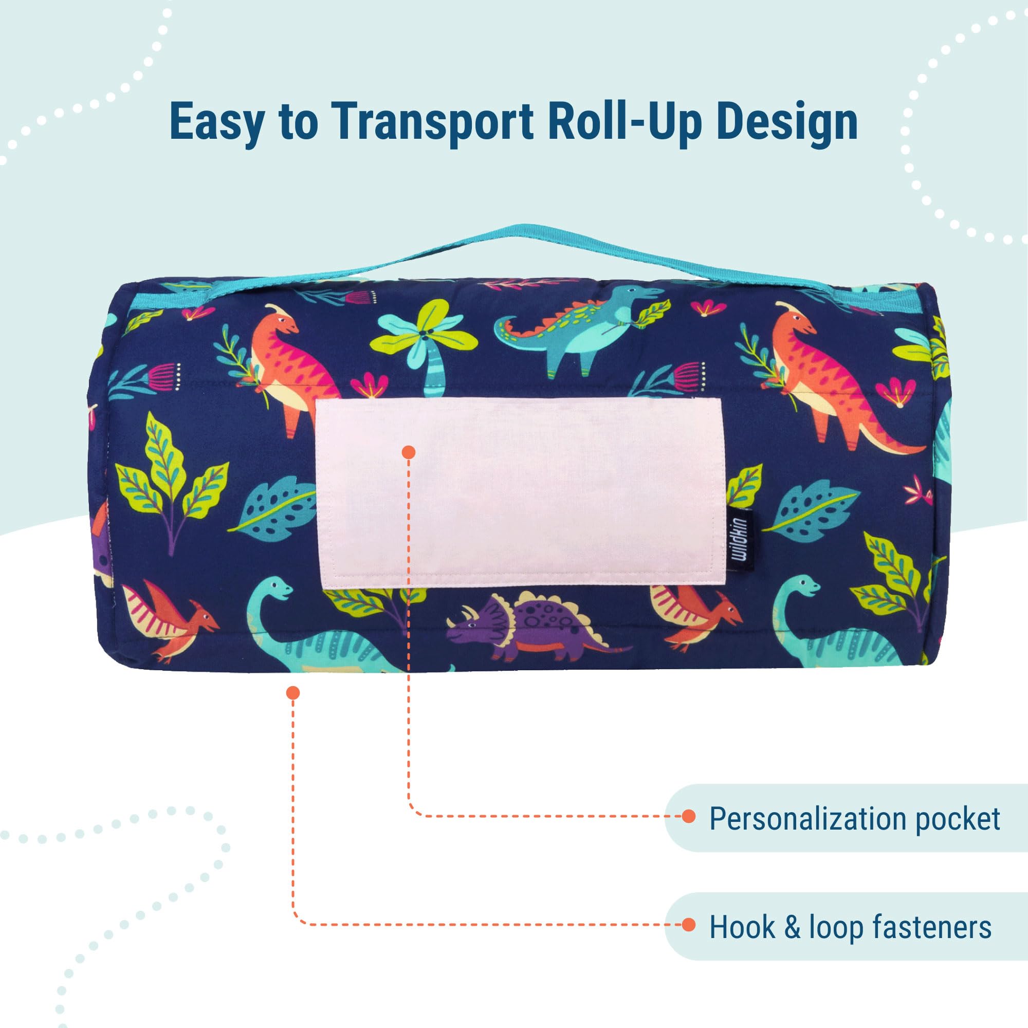 Wildkin Original Nap Mat con Almohada -Dinosaurios Encantado - Imagen 5