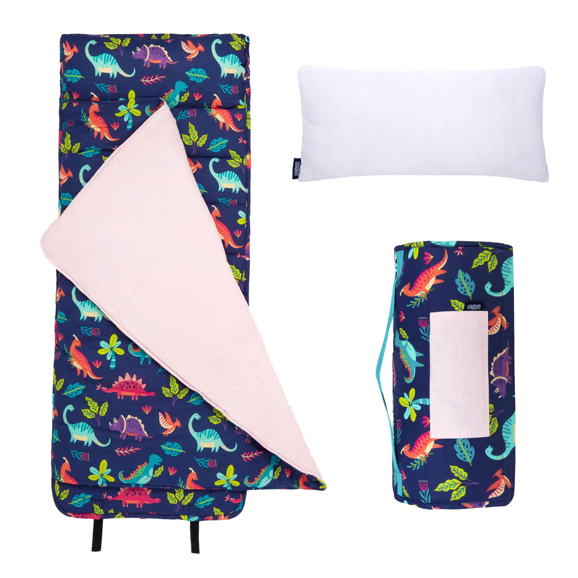 Wildkin Original Nap Mat con Almohada -Dinosaurios Encantado