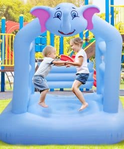 Castillo Inflable de Elefante Azul para Niños 3-6 con Bomba