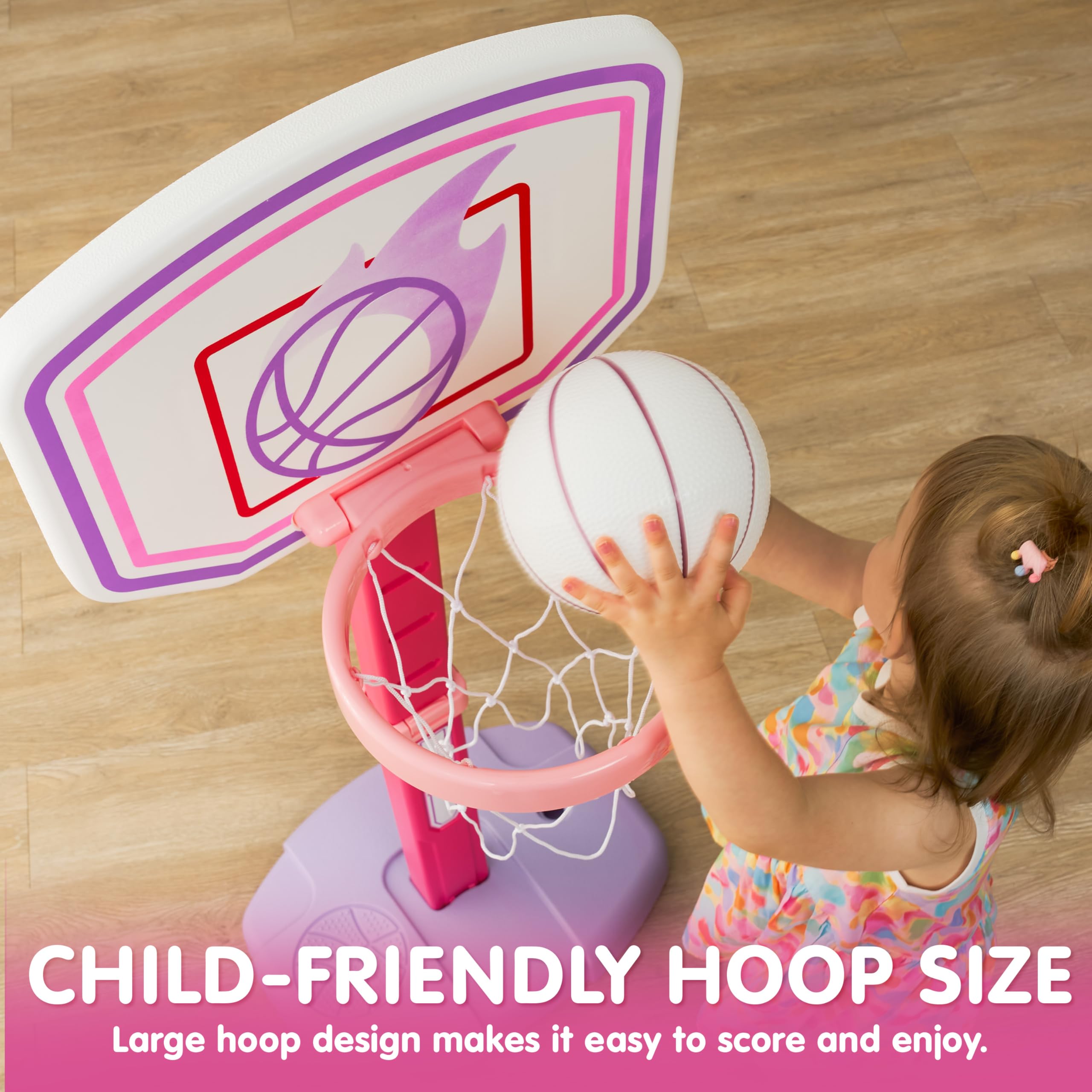 Aro de Baloncesto para Niños JOYIN, Canasta Ajustable con 4 - Imagen 5