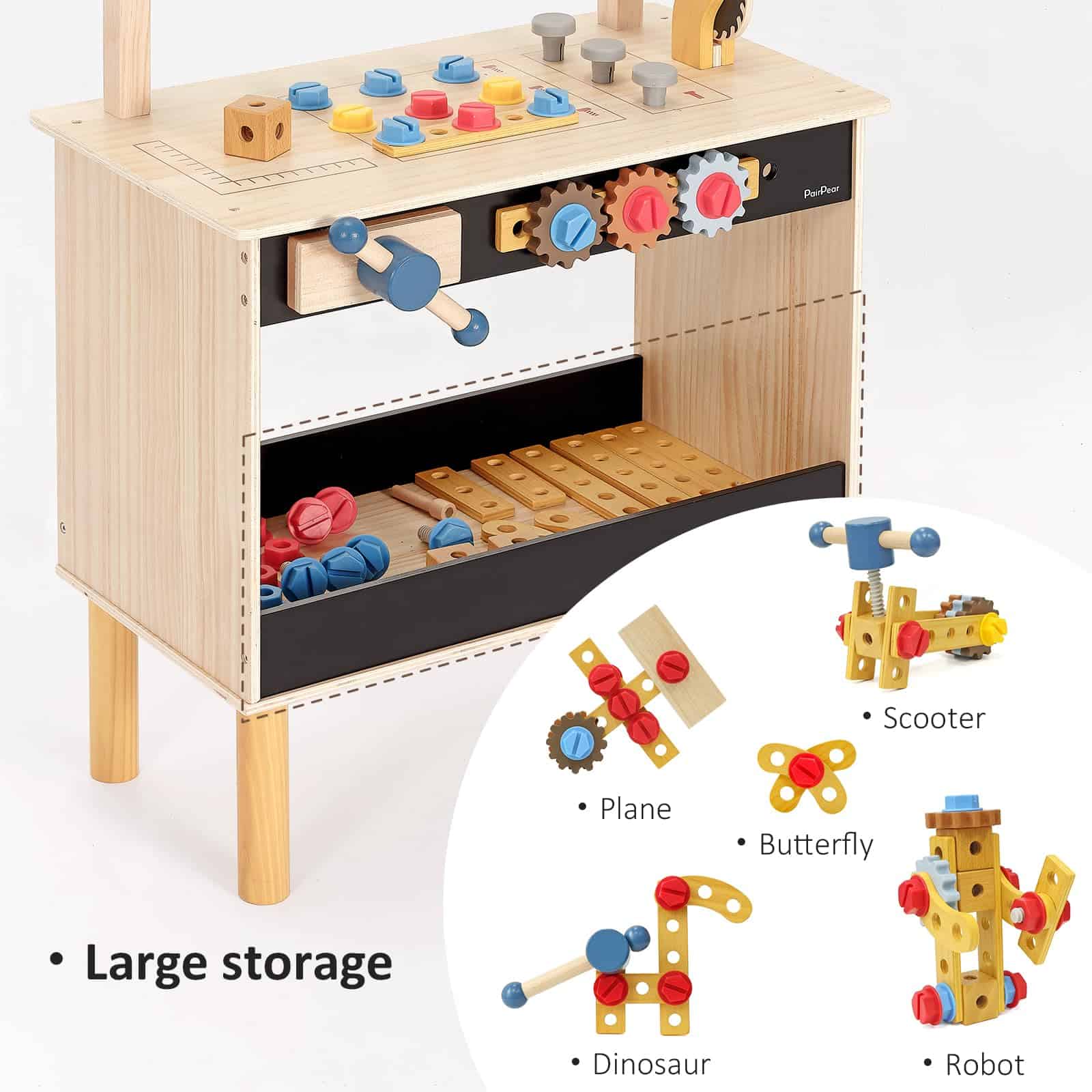 Banco de trabajo de madera para niños PairPear, Banco de - Imagen 4