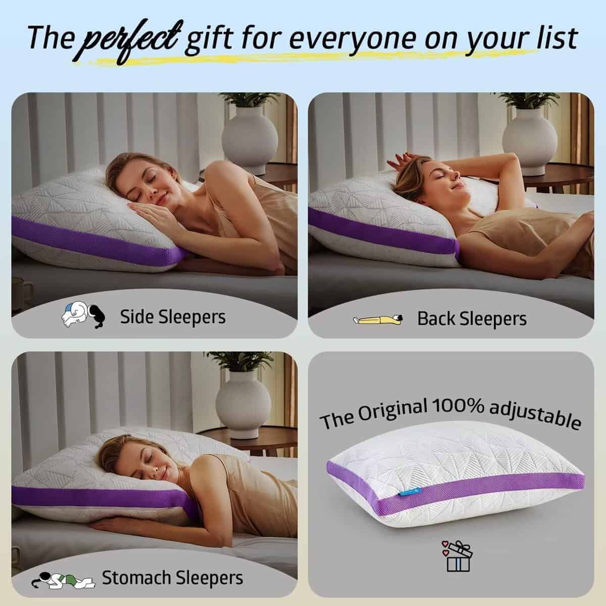 Almohada de Gel de Espuma Viscoelástica BETU Queen Size, - Imagen 4