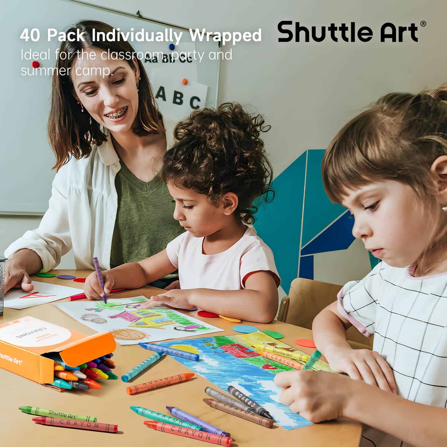 Set de Crayones Shuttle Art a Granel - 40 Cajas de 24 - Imagen 8