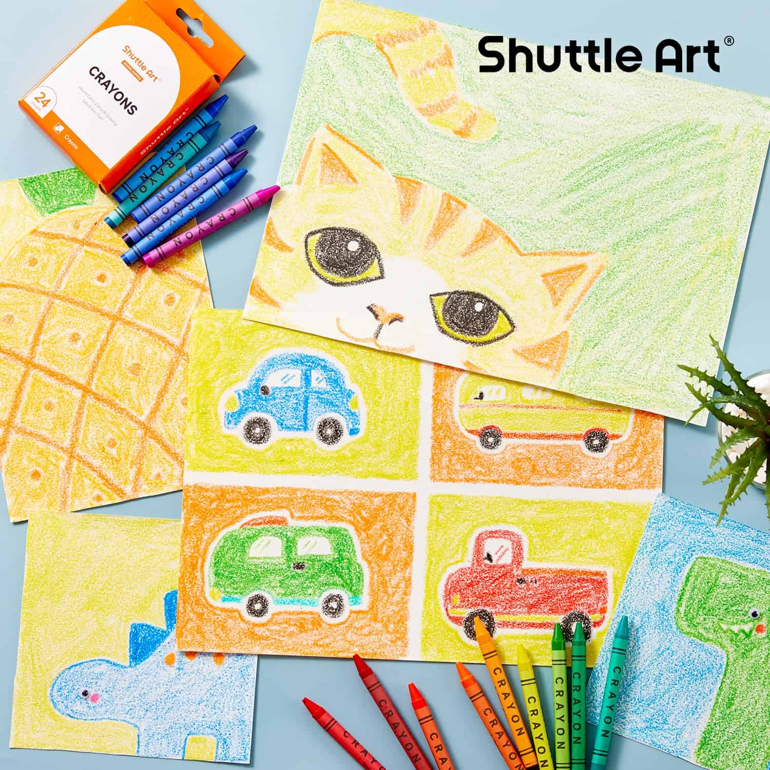 Set de Crayones Shuttle Art a Granel - 40 Cajas de 24 - Imagen 6