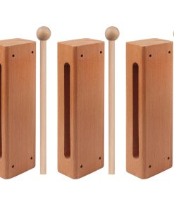 Bloque de ritmo de madera sólida GNIEMCKIN, juego de 3,
