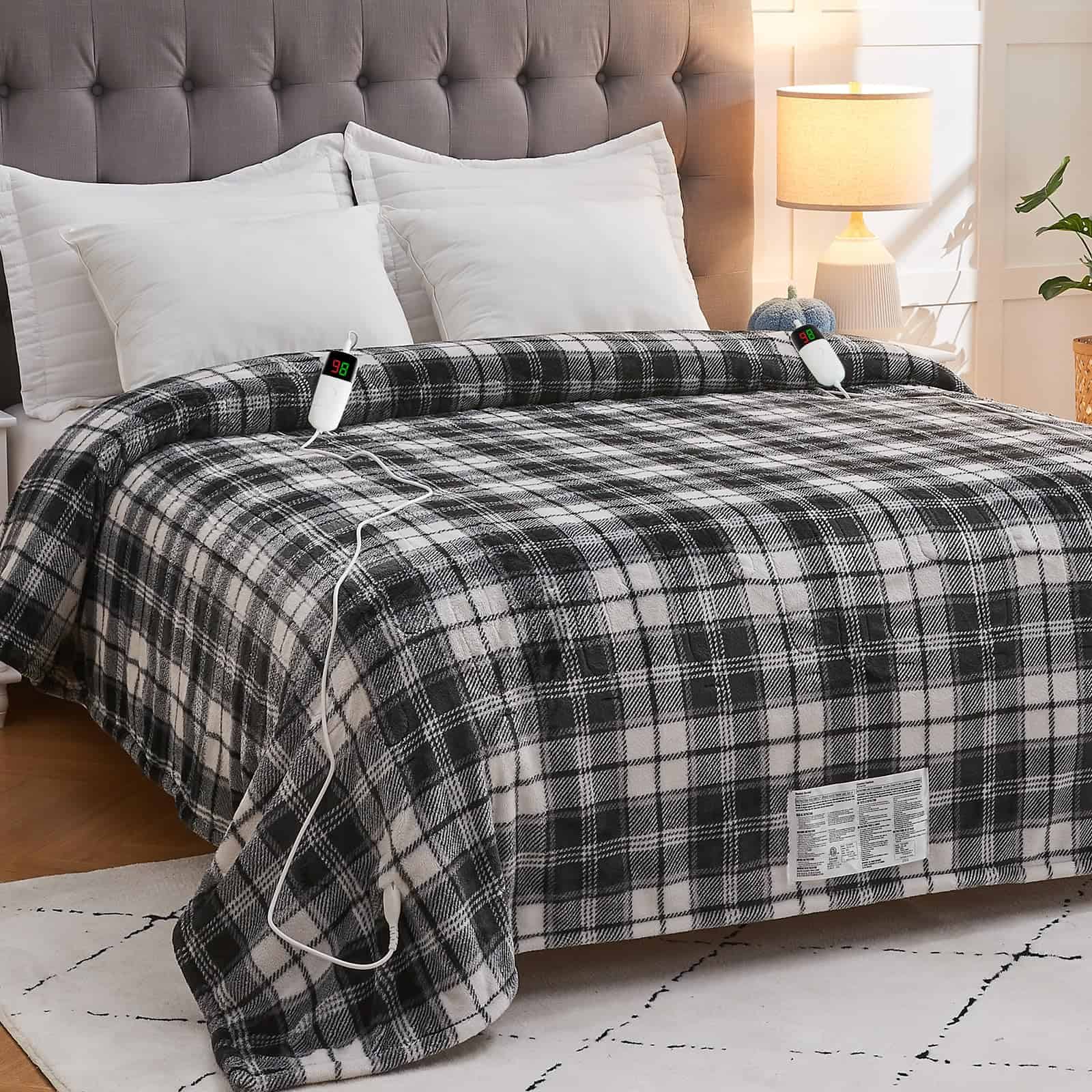 Manta Eléctrica Calentada, Tamaño Queen 84X90, Manta