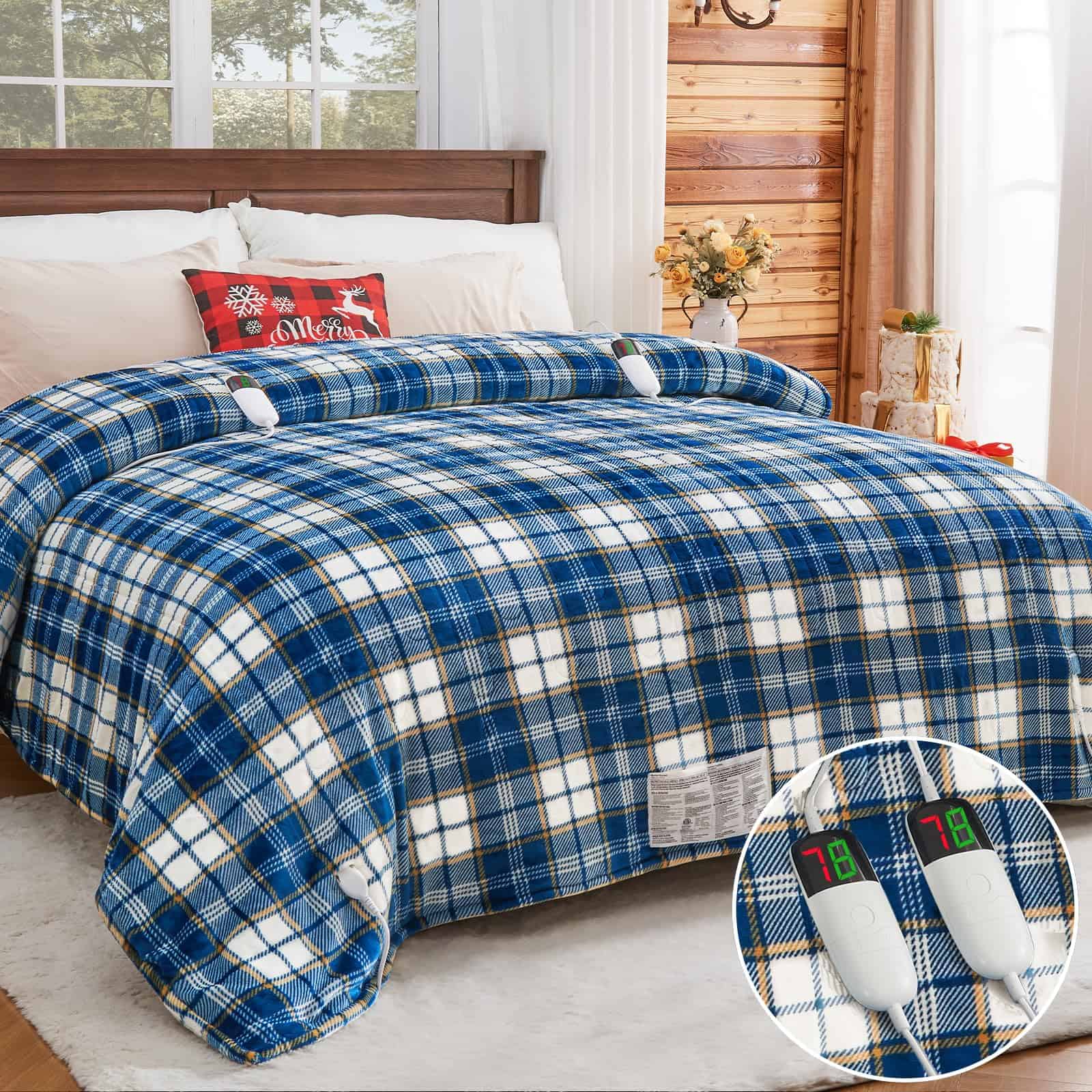 Manta Eléctrica Calentada, Tamaño Queen 84X90 Manta