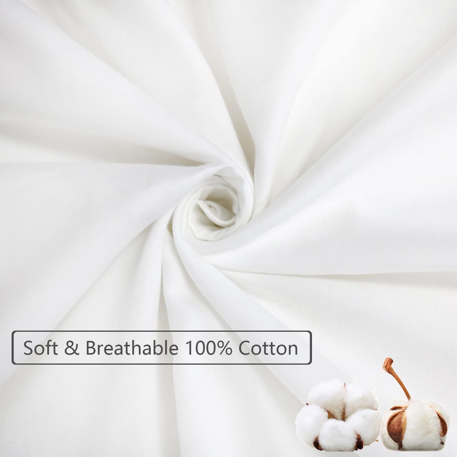 Funda de Almohada de Volantes de Algodón 100%, 26x26 - Imagen 9