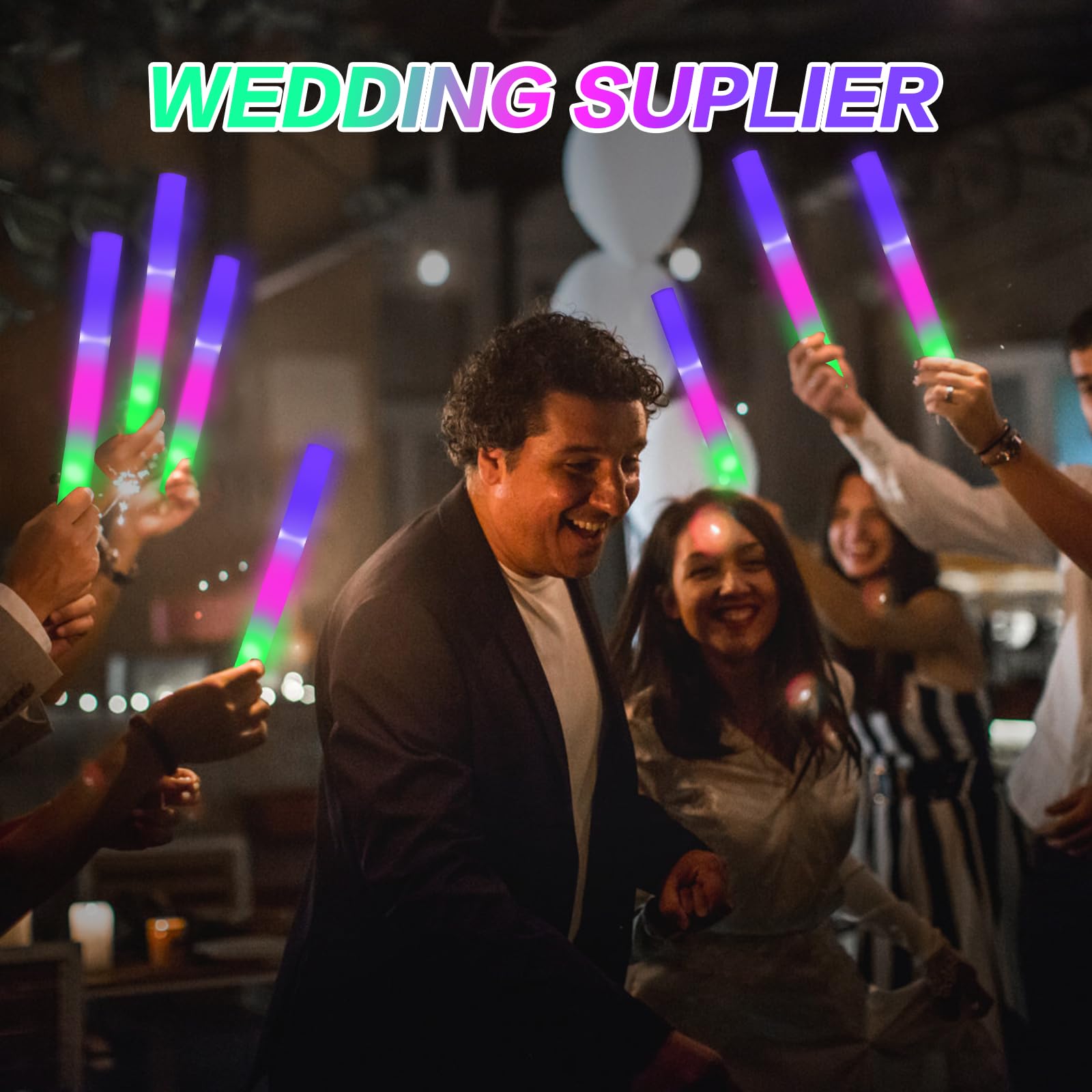 AWANG 100 Pcs Glow Sticks Con 3 Modos de Colores Brillantes - Imagen 6