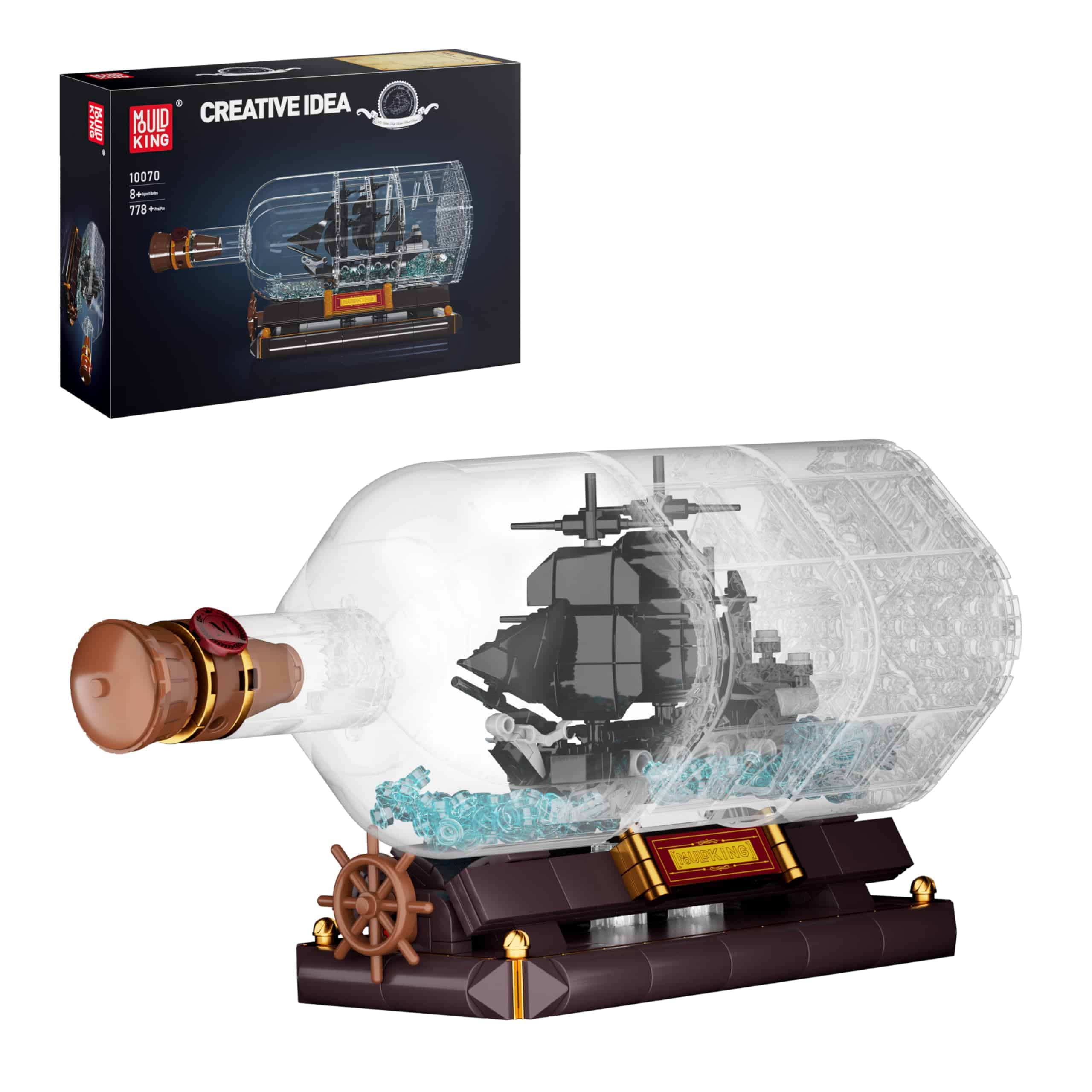 Set de Construcción de Barco en una Botella Mould King