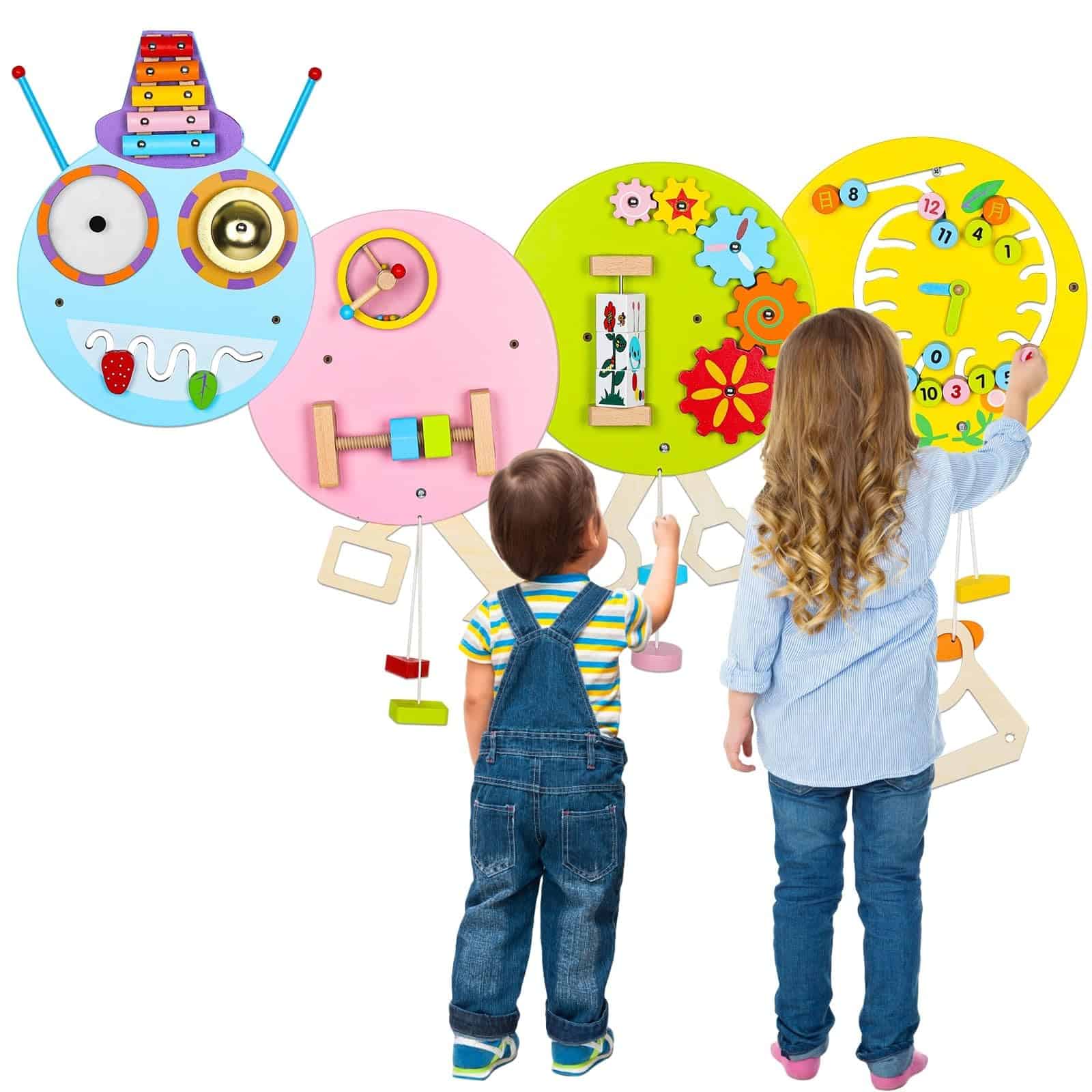 Tablero de Actividades Oruga, Panel de Pared Educativo para