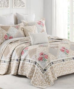 Colcha de Cama Extra Grande de Algodón 100%, 120"x120",