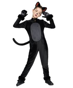 Disfraz de Gato Negro para Niñas, Disfraz de -Negro