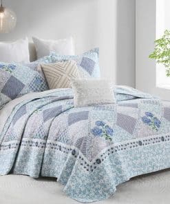 Colcha de Cama de Diseño Floral Extra Grande 120"x120" de