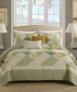 Colcha de Cama Acolchada de Algodón 100% de Gran Tamaño