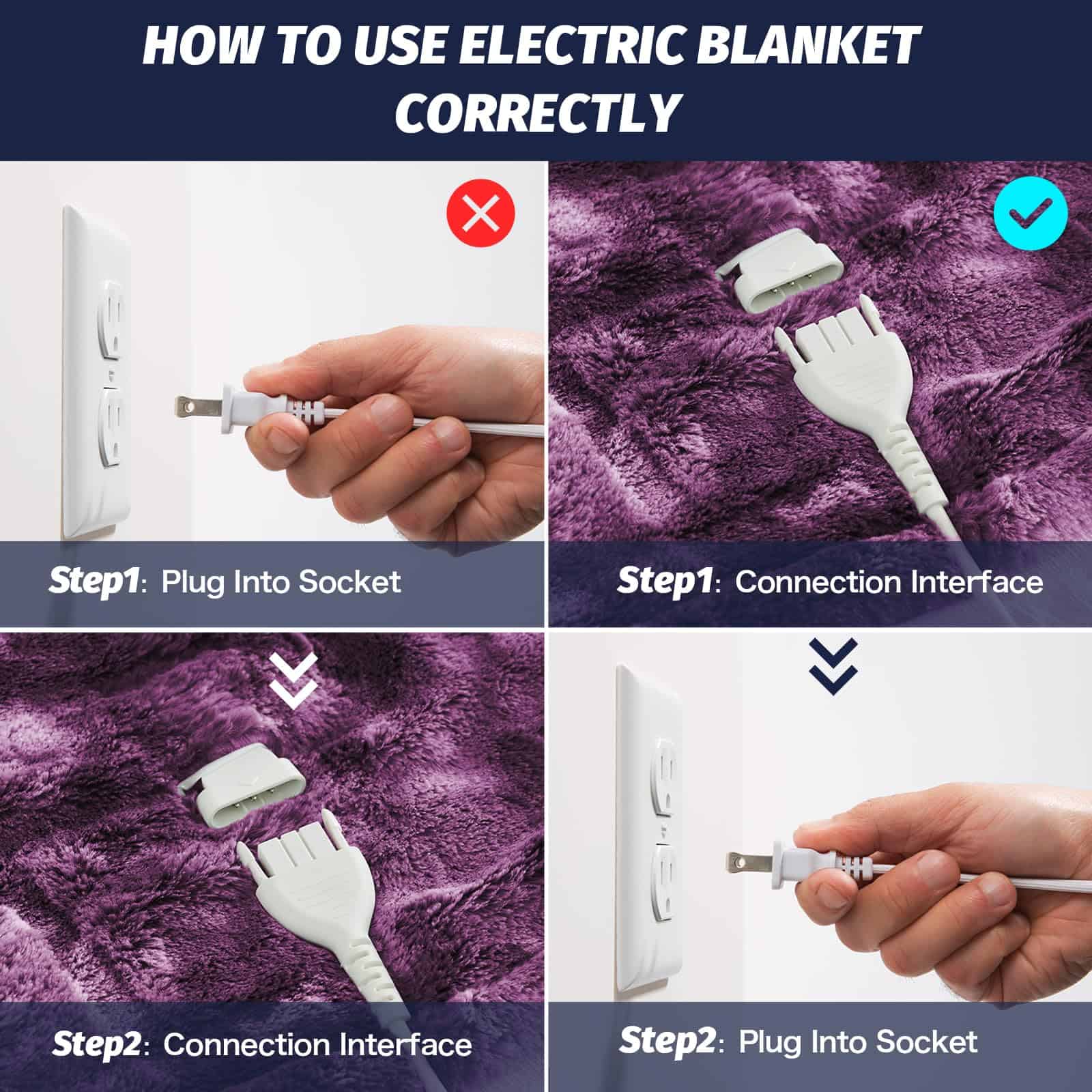 Manta Eléctrica OCTROT - Manta Térmica de Tiro de Felpa - Imagen 4