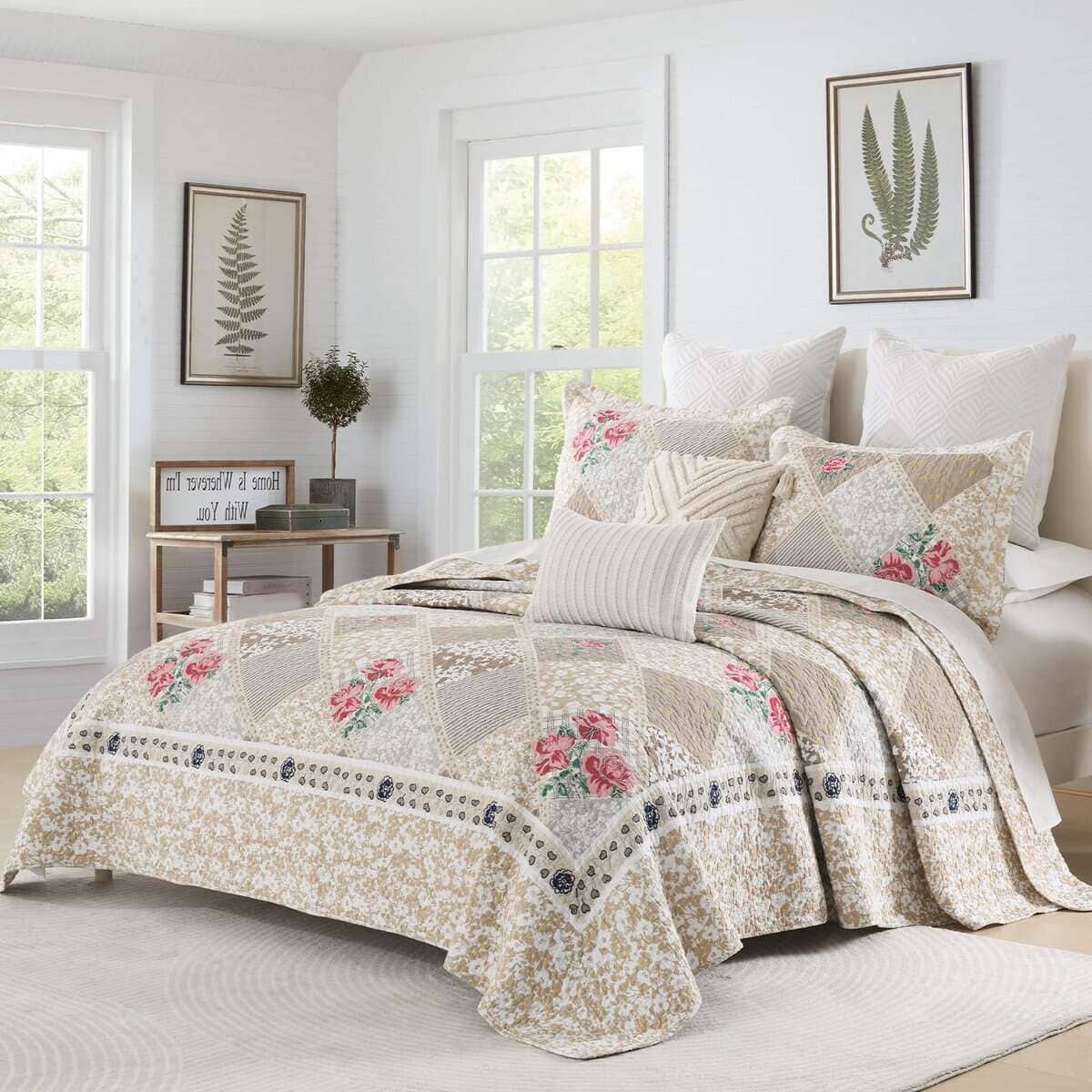 Colcha Edredón Grande KALOOLA 120x120, 100% Algodón Colchas - Imagen 3