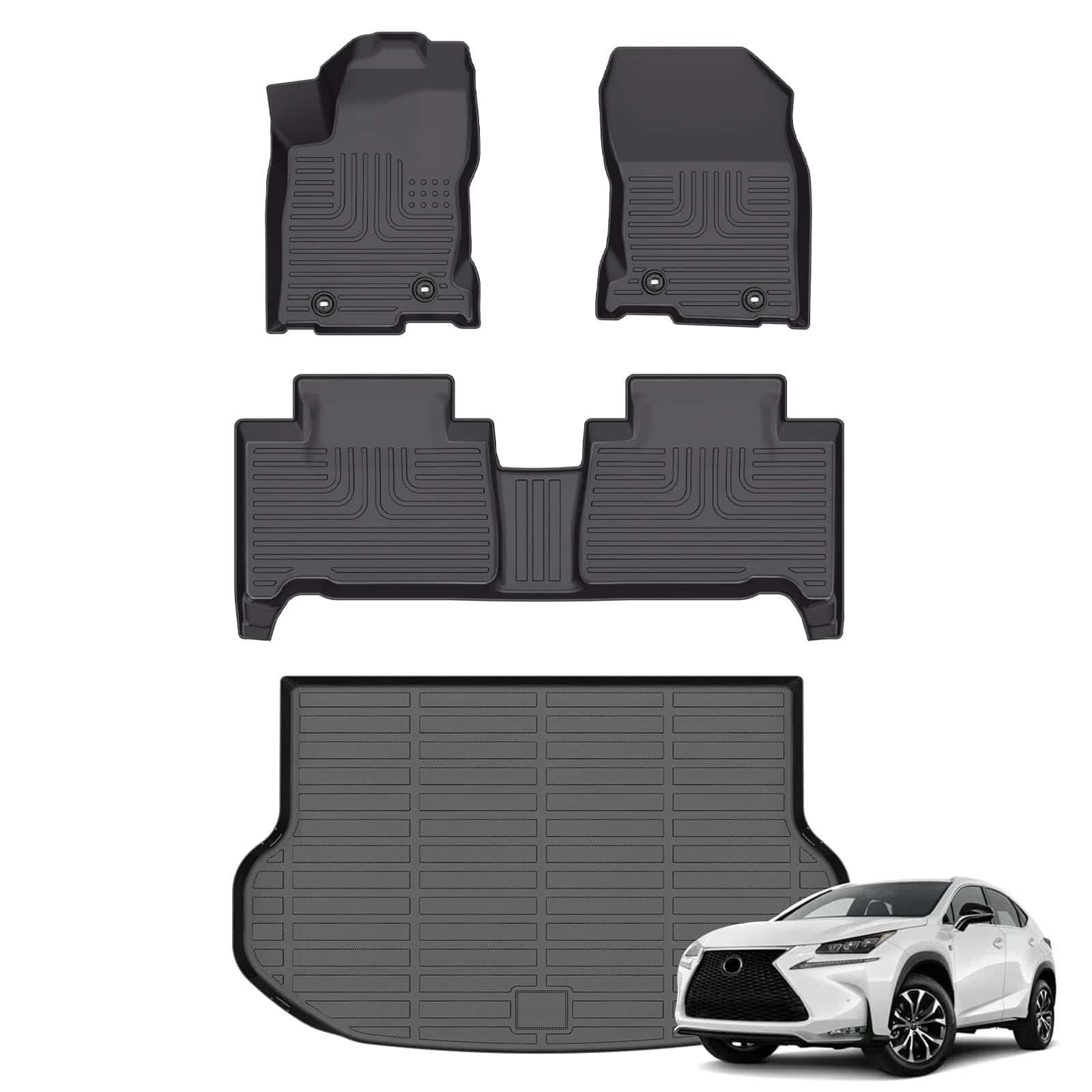 Juego de tapetes y protector de carga AZYT para Lexus NX