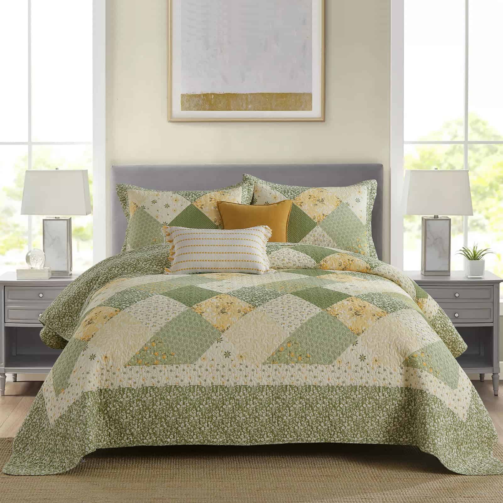 Colcha de cama extragrande KALOOLA 120x120, 100% algodón,