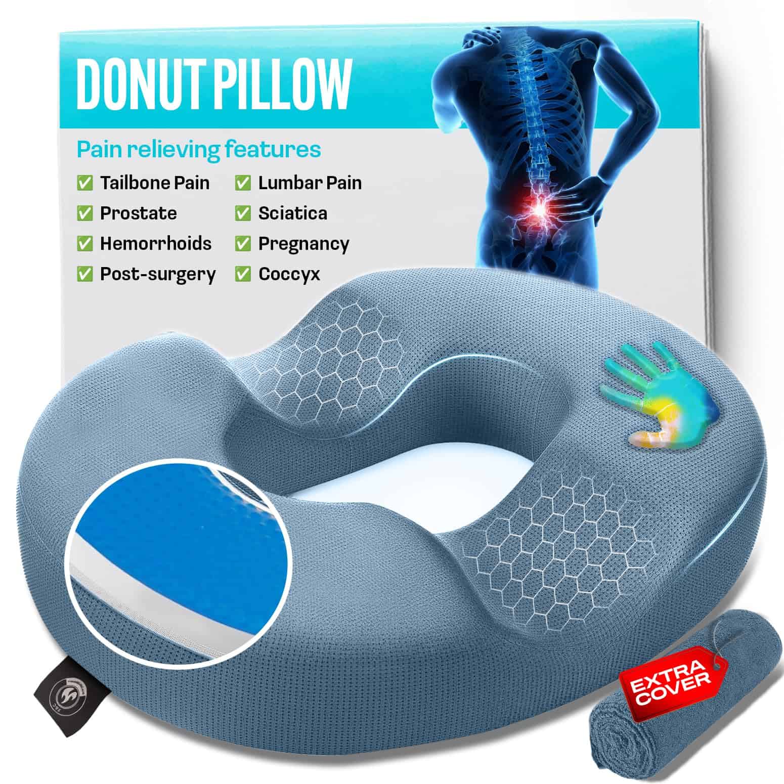 Cojín de Gel para Alfiler de Dona X&C, Cojín de Alivio del