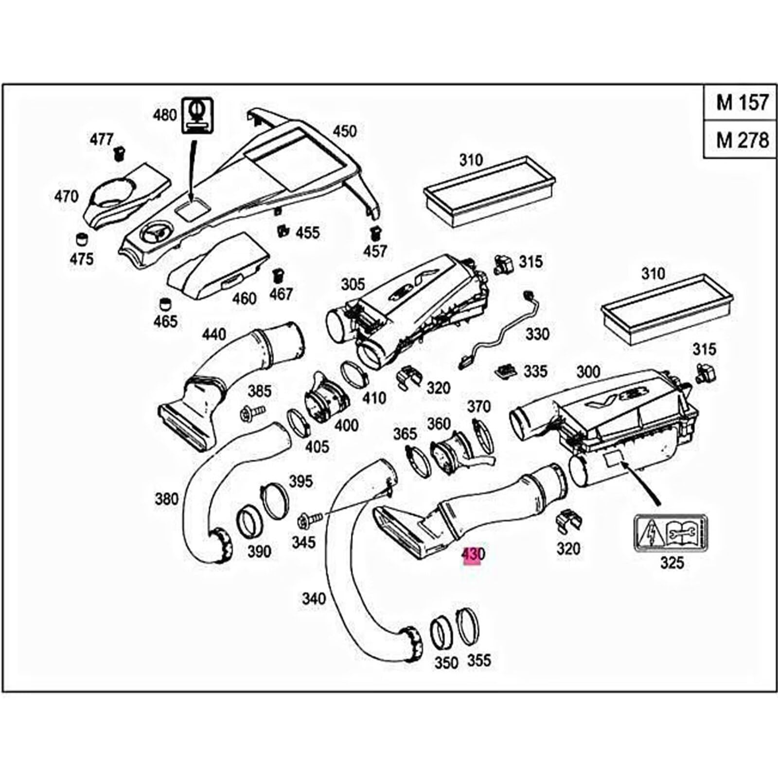 WUVYFWN Manguera de entrada de aire izquierda - Reemplazo - Imagen 8