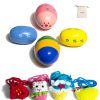 Shakers Musicales con Cubierta Tejida y Bolsa de Tela,