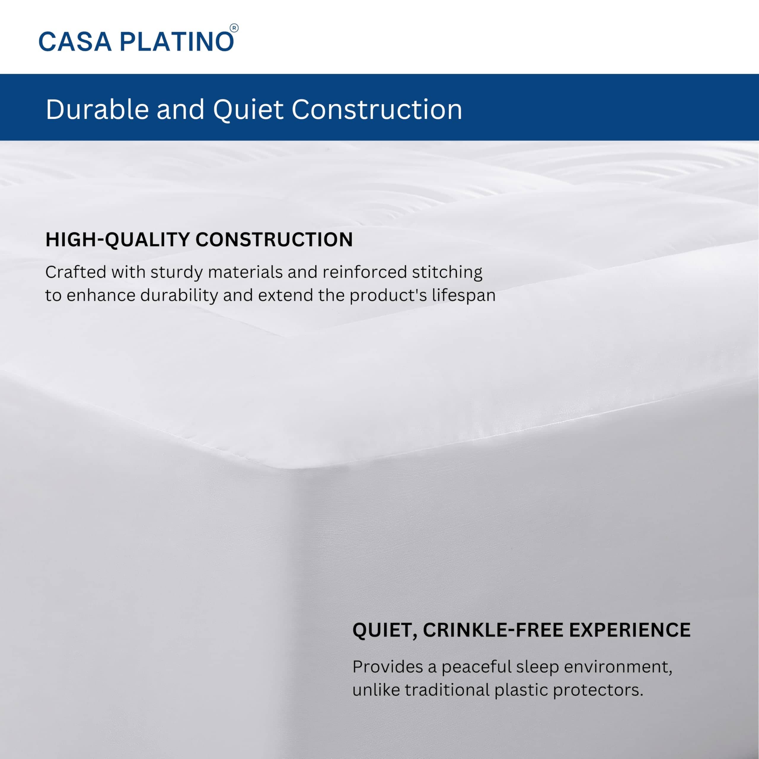 Funda de colchón Casa Platino Full Size acolchada pesada - Imagen 5