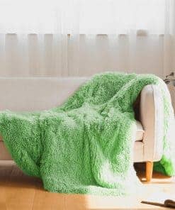 Manta de Lana de Imitación Verde HAIHUA, 66" x 80", 100%