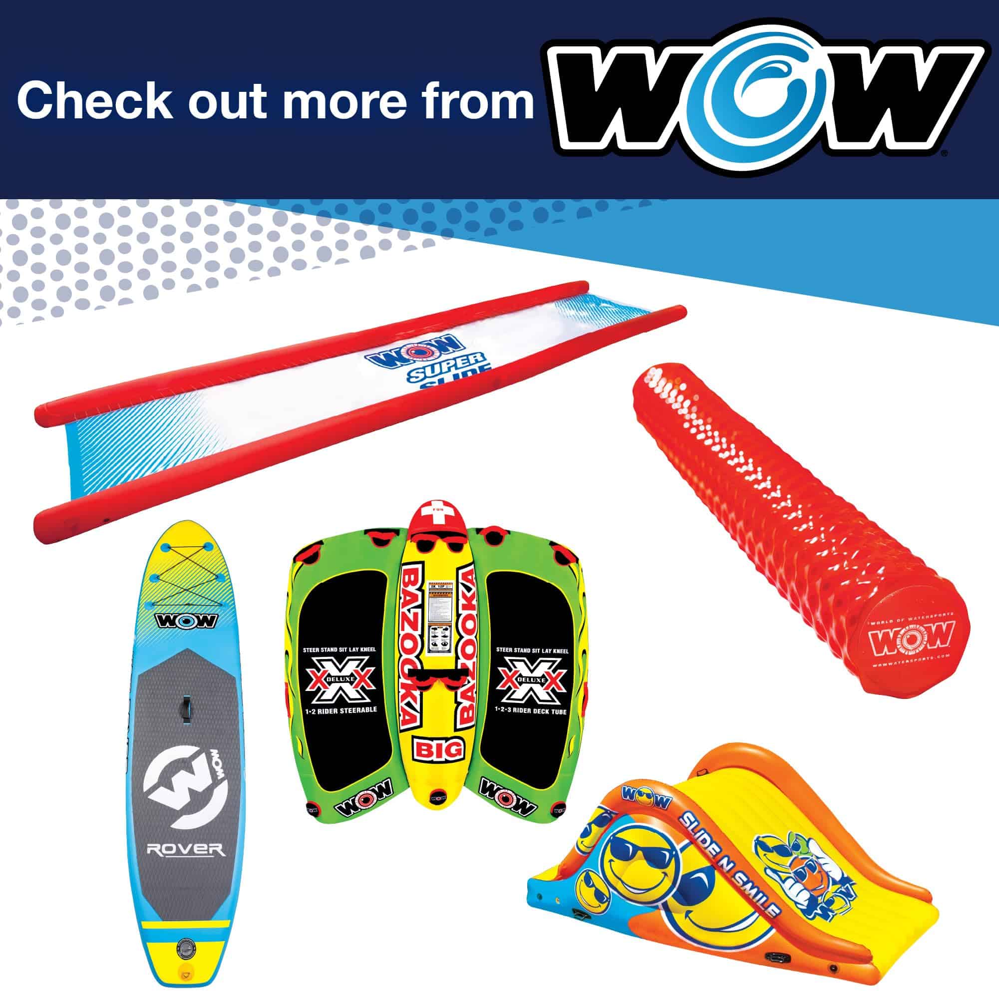 WOW Sports - Tobogán Inflable para Piscina de Fiesta - - Imagen 6