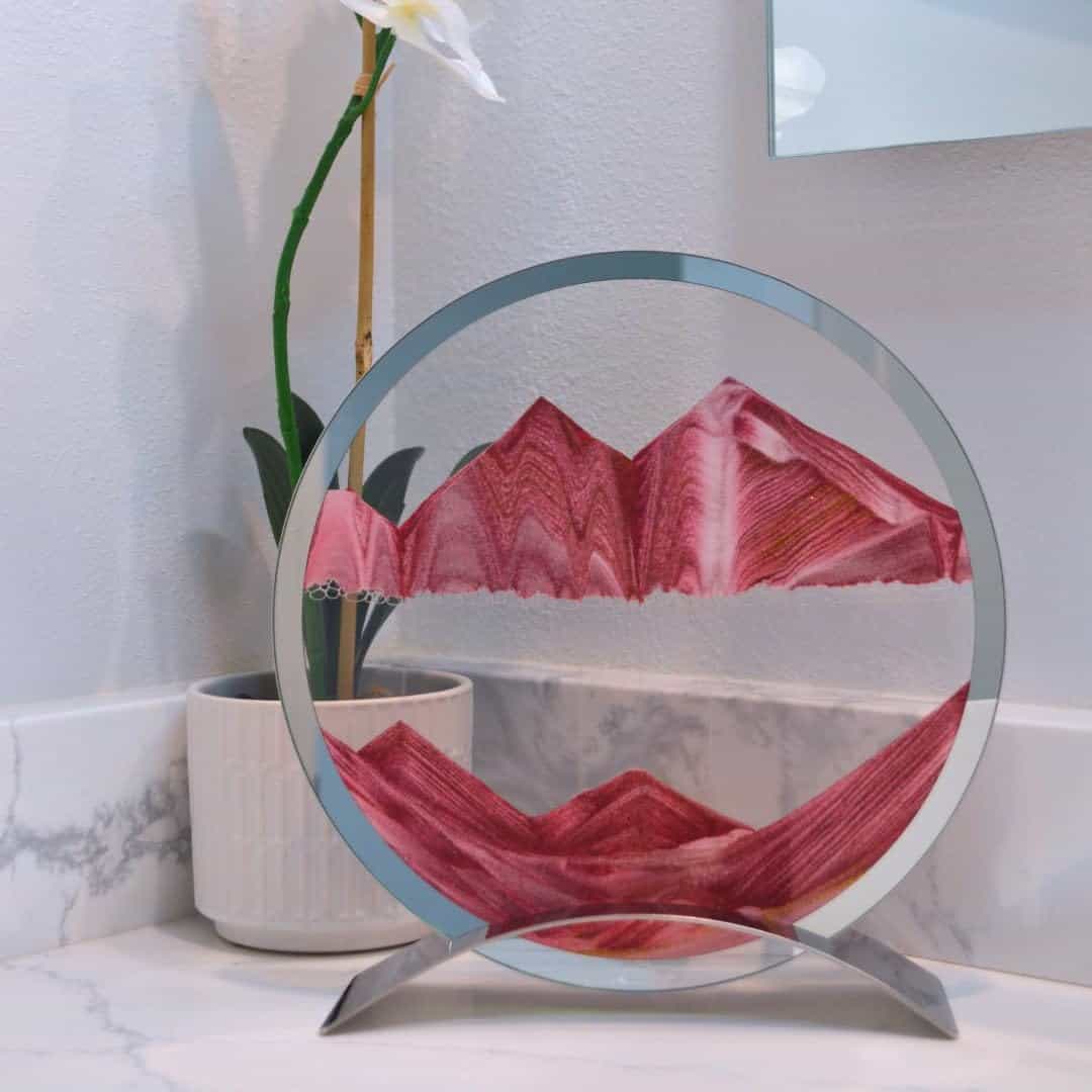 Decoración de Arte de Arena en Movimiento - Acero -Rosa - Imagen 3