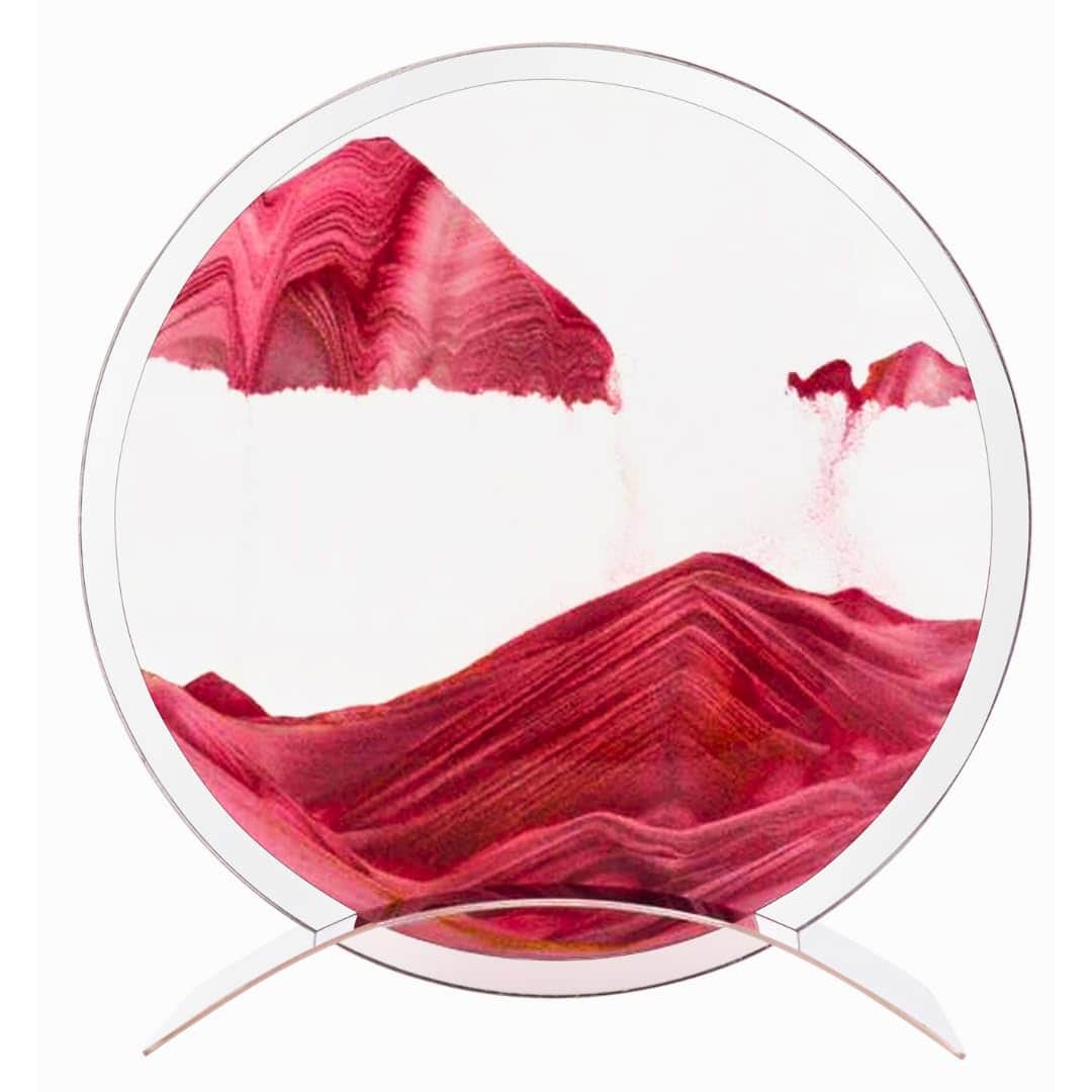 Decoración de Arte de Arena en Movimiento - Acero -Rosa