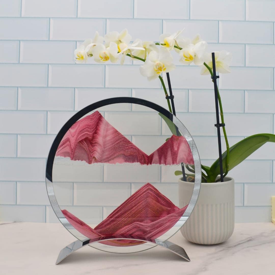 Decoración de Arte de Arena en Movimiento - Acero -Rosa - Imagen 4