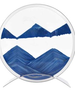 Decoración de arte de arena en movimiento - Acero -Azul