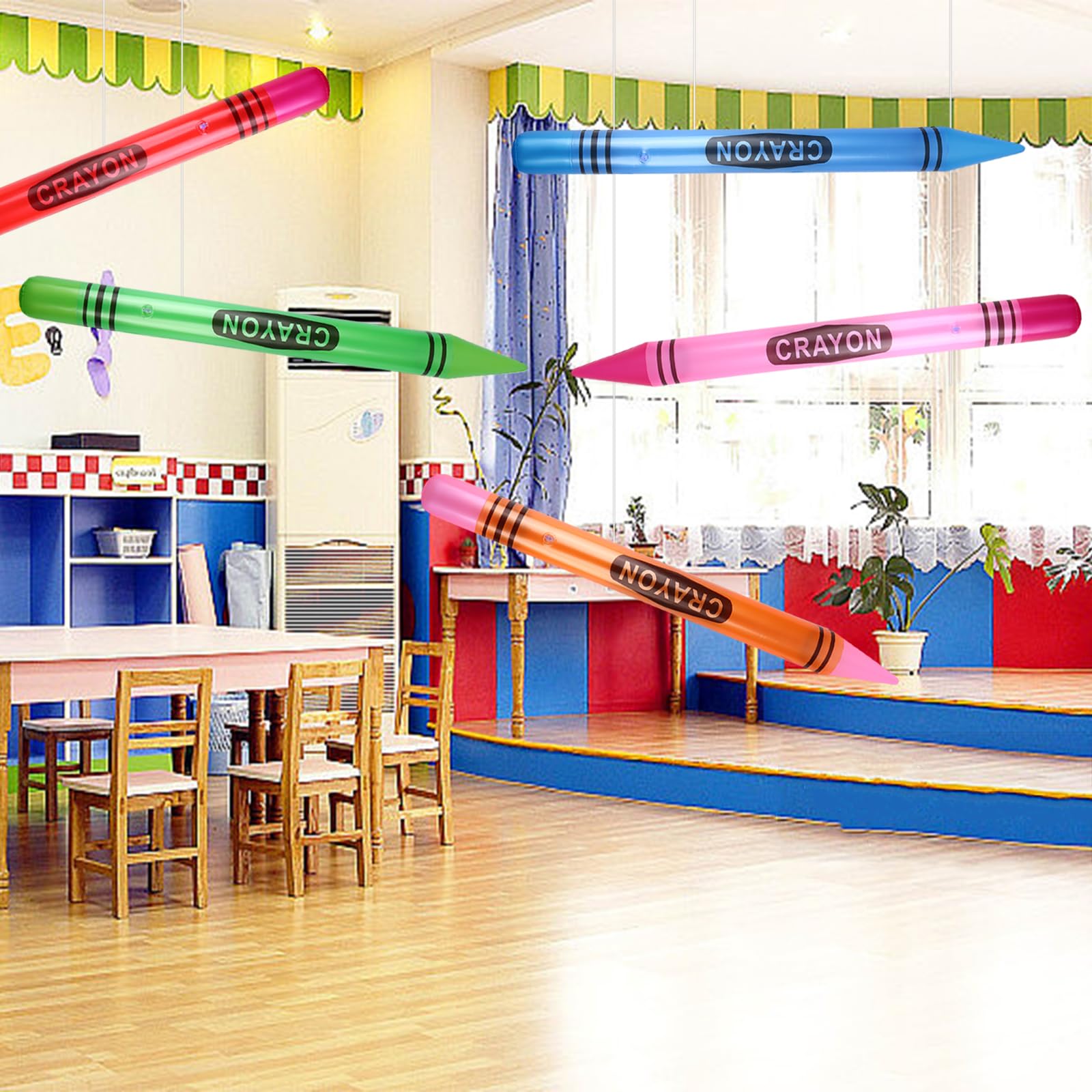 craftshou 30 Pcs 41.34 Inch Inflatable Crayons Tall Large - Imagen 6