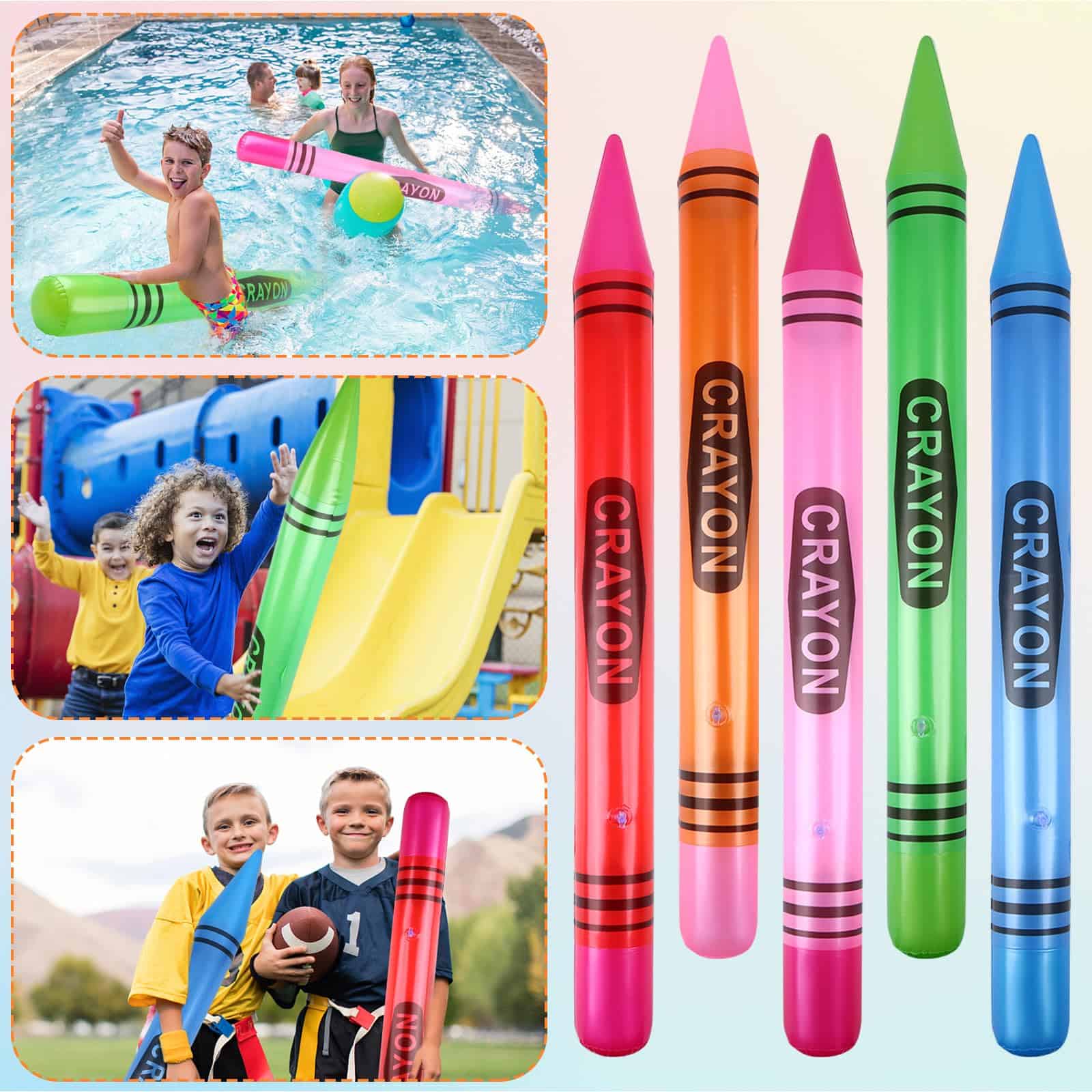 craftshou 30 Pcs 41.34 Inch Inflatable Crayons Tall Large - Imagen 8