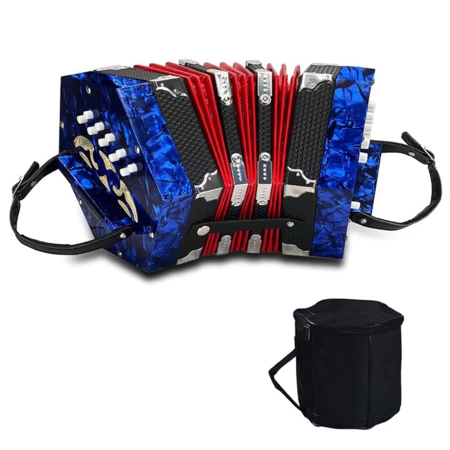 Concertina, acordeón de 20 teclas para -Azul