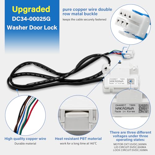 Interruptor de Bloqueo de Puerta para Lavadora DC34-00025G - Imagen 5