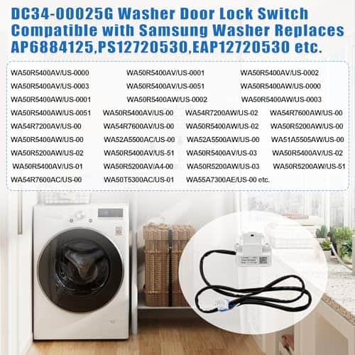 Interruptor de Bloqueo de Puerta para Lavadora DC34-00025G - Imagen 4