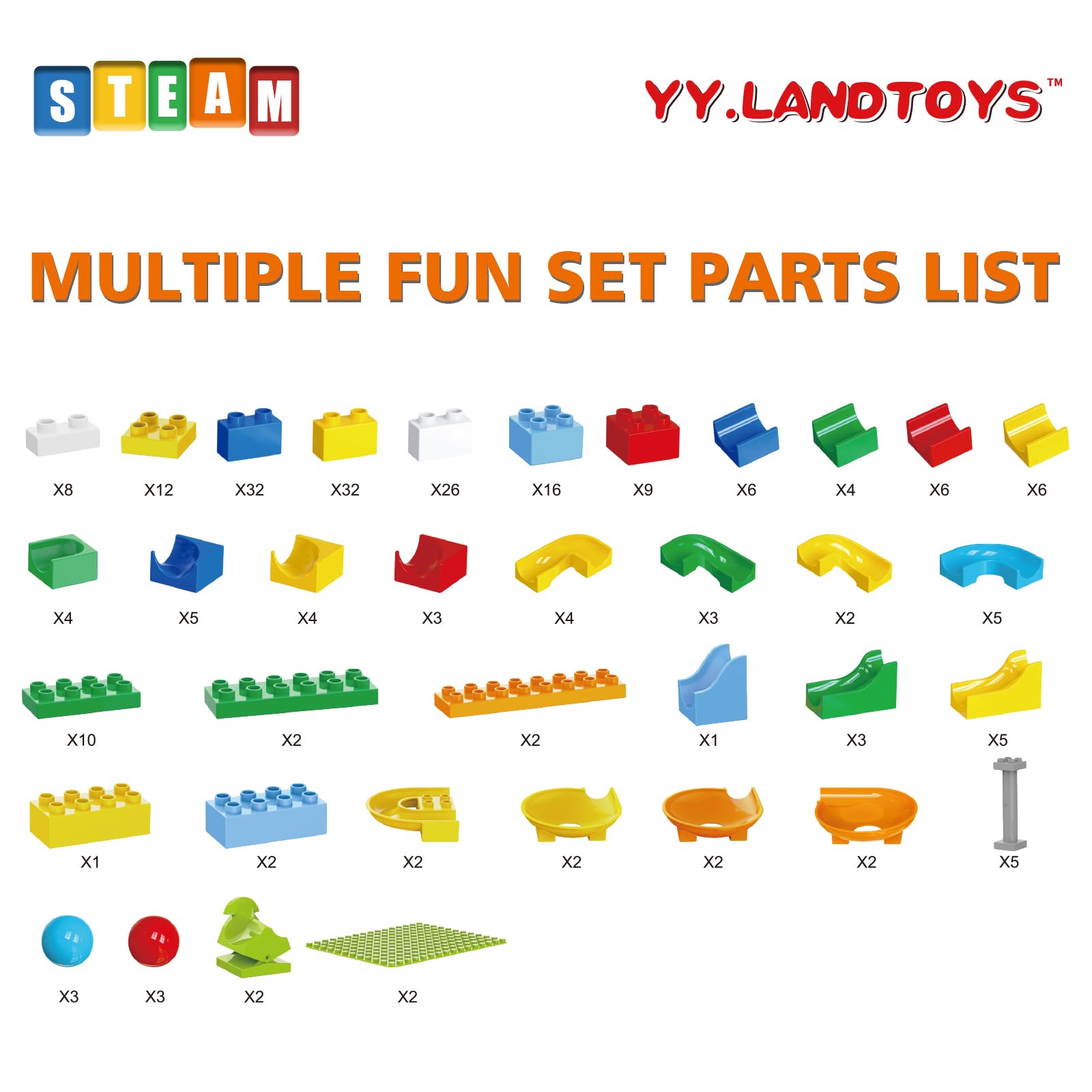 Juego de bloques de construcción Marble Runs 3 en 1 para - Imagen 6