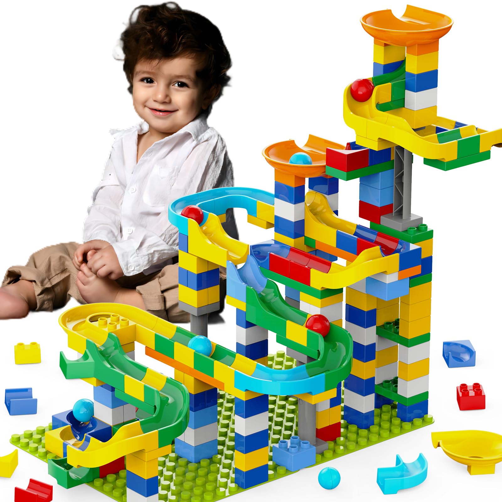 Juego de bloques de construcción Marble Runs 3 en 1 para