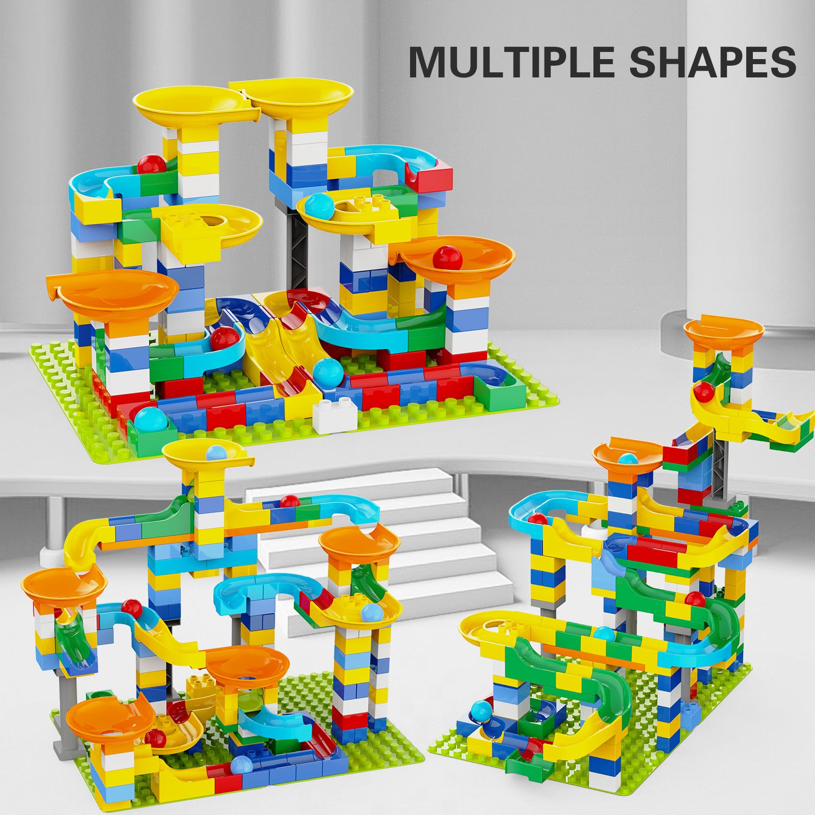 Juego de bloques de construcción Marble Runs 3 en 1 para - Imagen 4