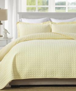 Juego de Colcha Queen Size SahSahCasa 100% Algodón, Colcha