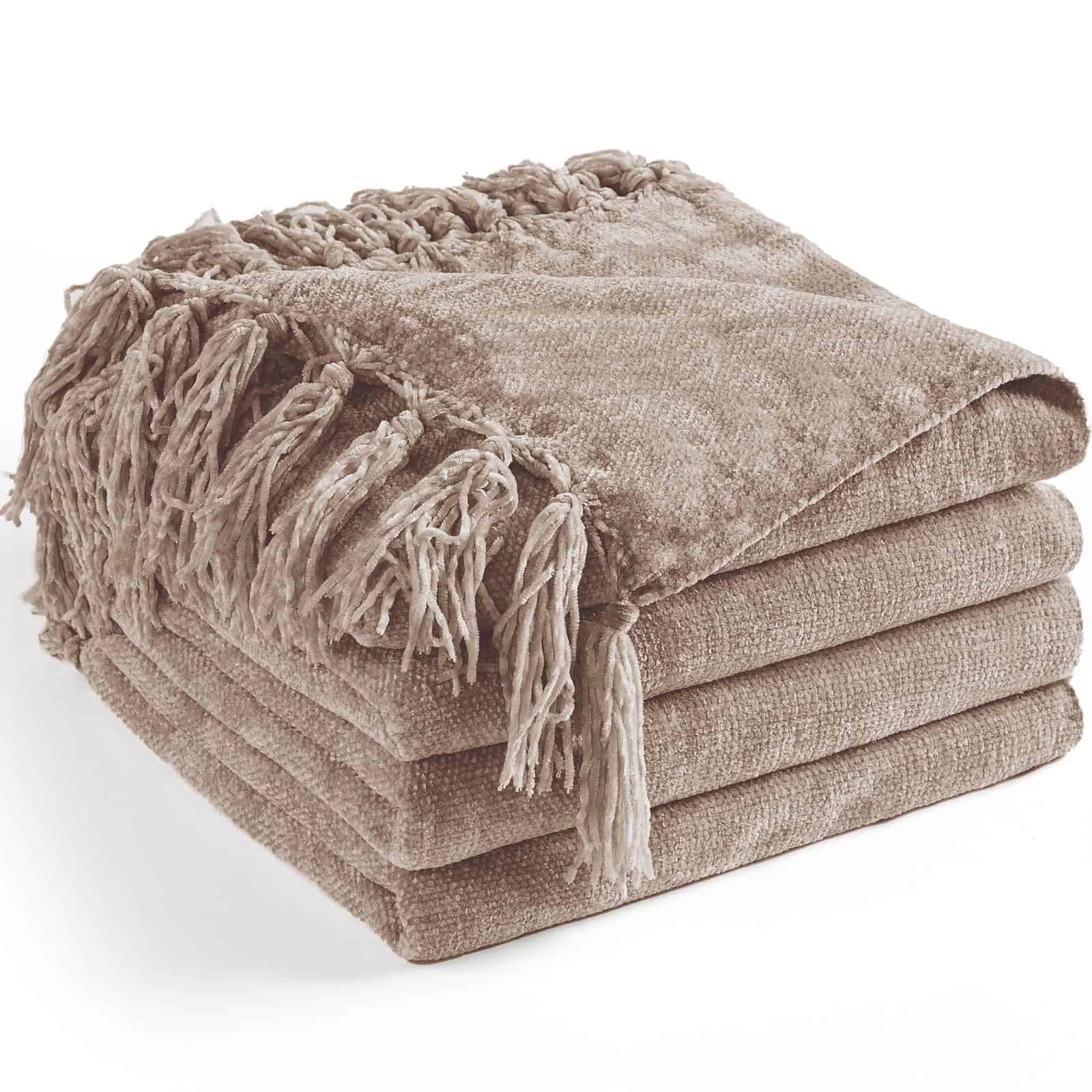Manta Chenille para Sofá 50"X 60", Suaves y Acogedoras con
