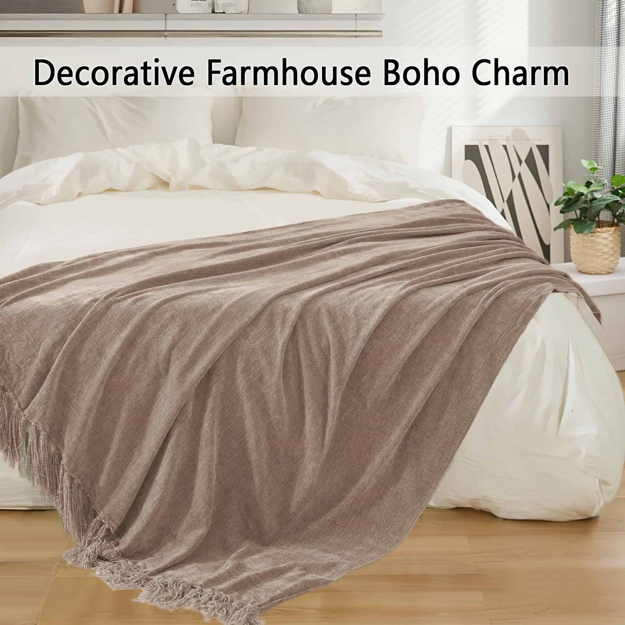 Manta Chenille para Sofá 50"X 60", Suaves y Acogedoras con - Imagen 6