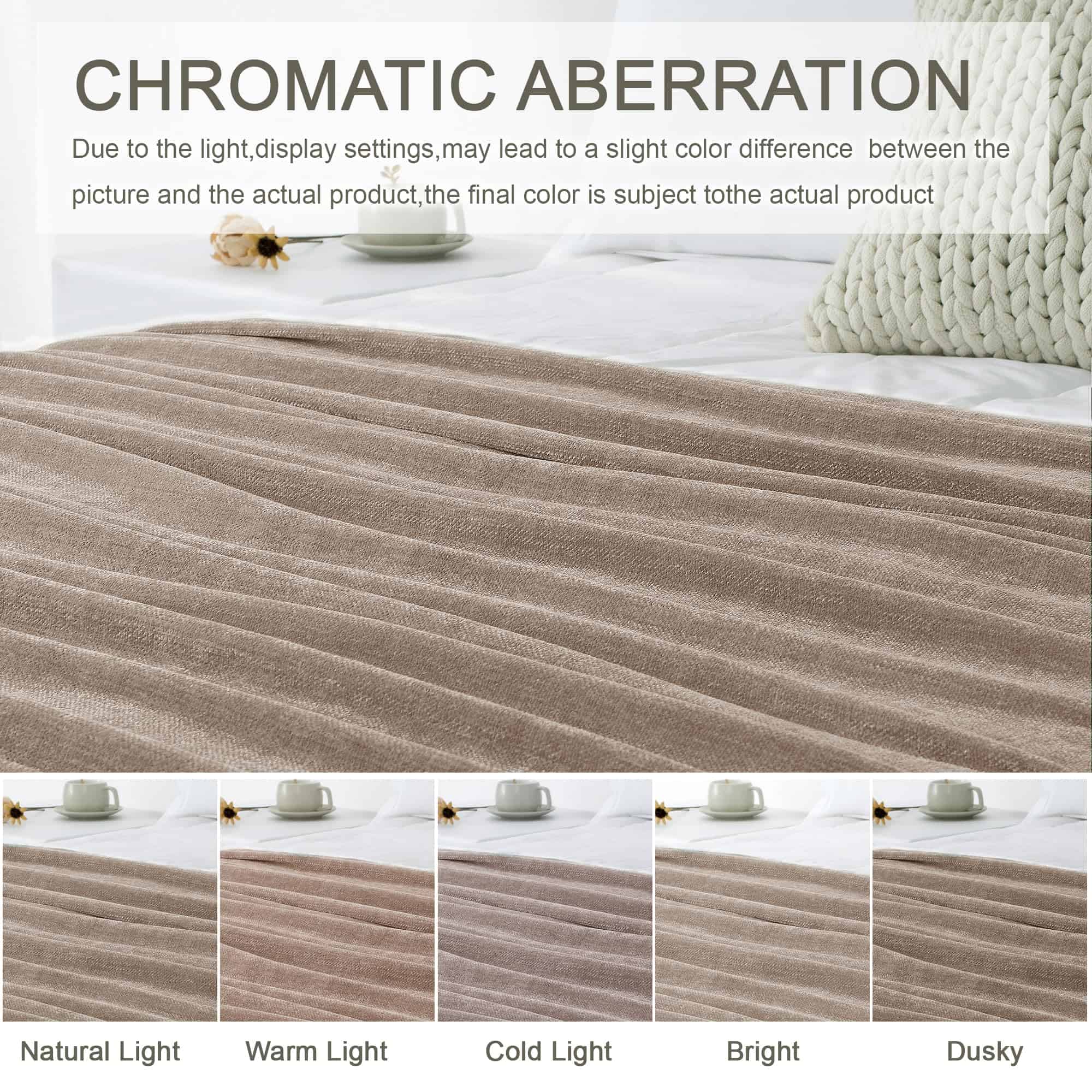 Manta Chenille para Sofá 50"X 60", Suaves y Acogedoras con - Imagen 7