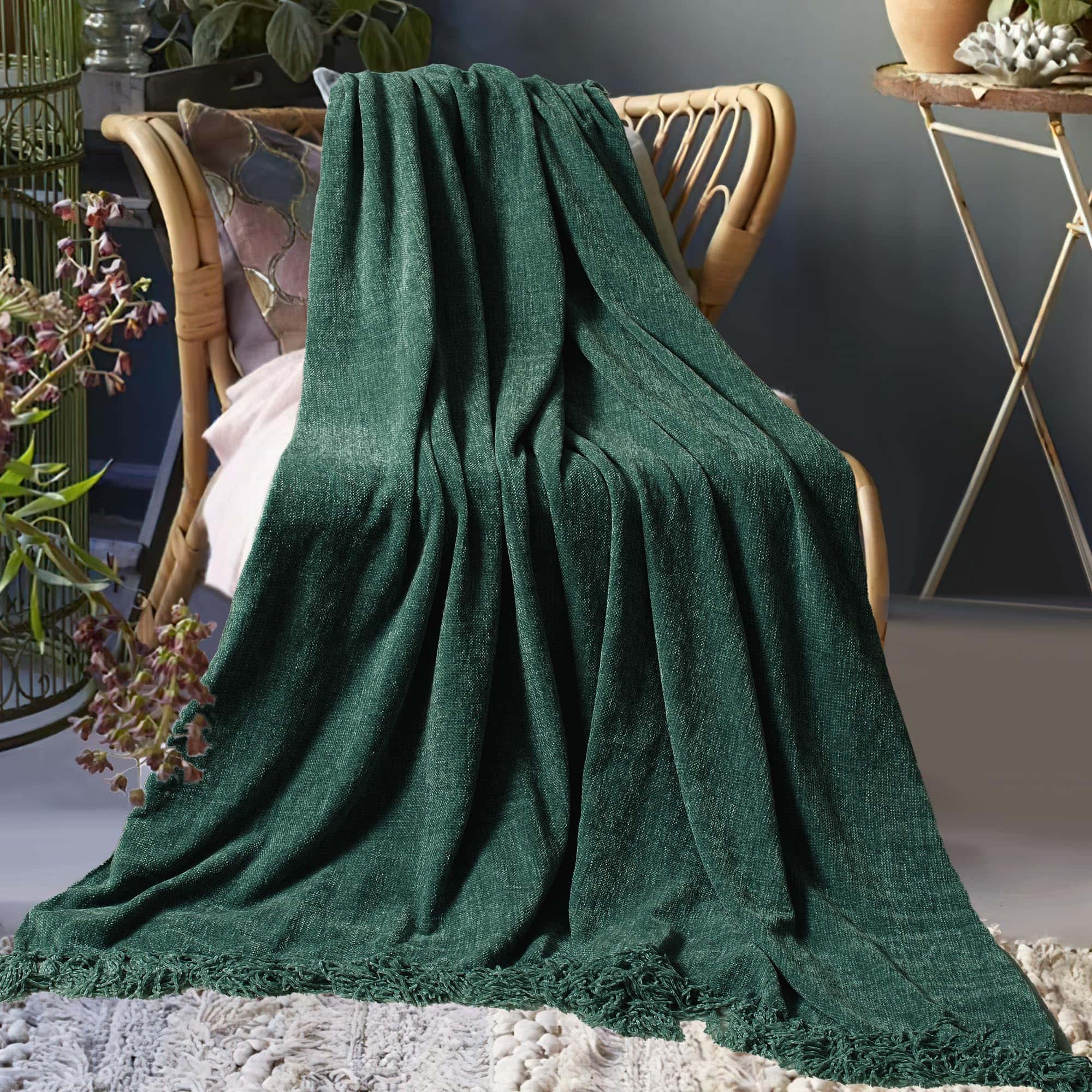 Manta de Chenille para Sofá 50"X 60", Suaves Mantas - Imagen 9