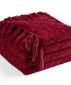 Manta de Chenille Larga para Sofá 60"X 80" Twin, Suaves